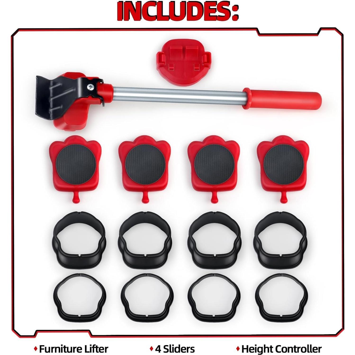 Juego de Herramientas para Mover Muebles Genérico 13 Piezas 272 kg