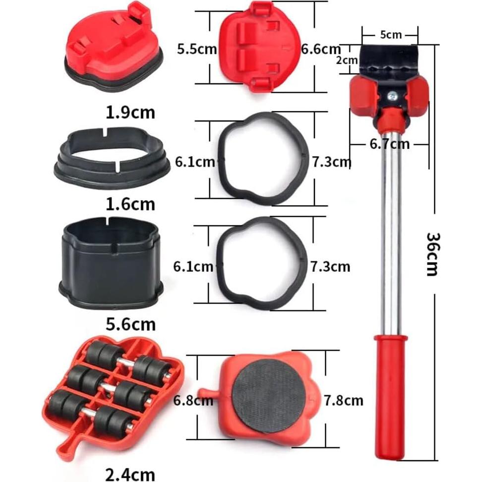 Juego de Herramientas para Mover Muebles Genérico 13 Piezas 272 kg