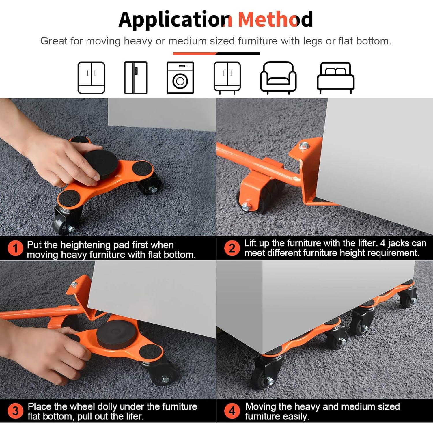 Carro de Mudanza Ronlap con Ruedas de 15cm y Elevador