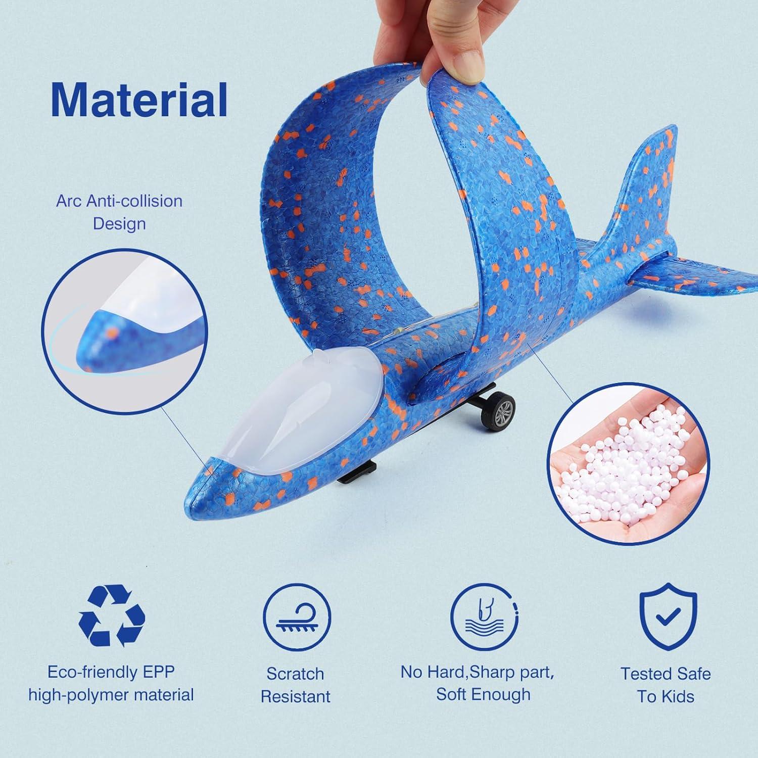 Paquete de 4 Lanzadores de Aviones Wesfuner con LED