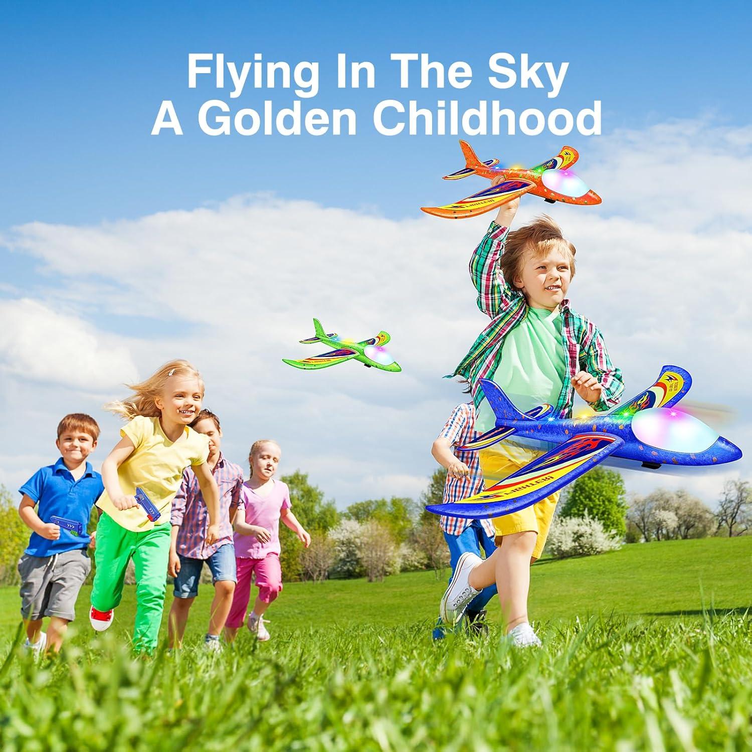 Paquete de 4 Lanzadores de Aviones Wesfuner con LED