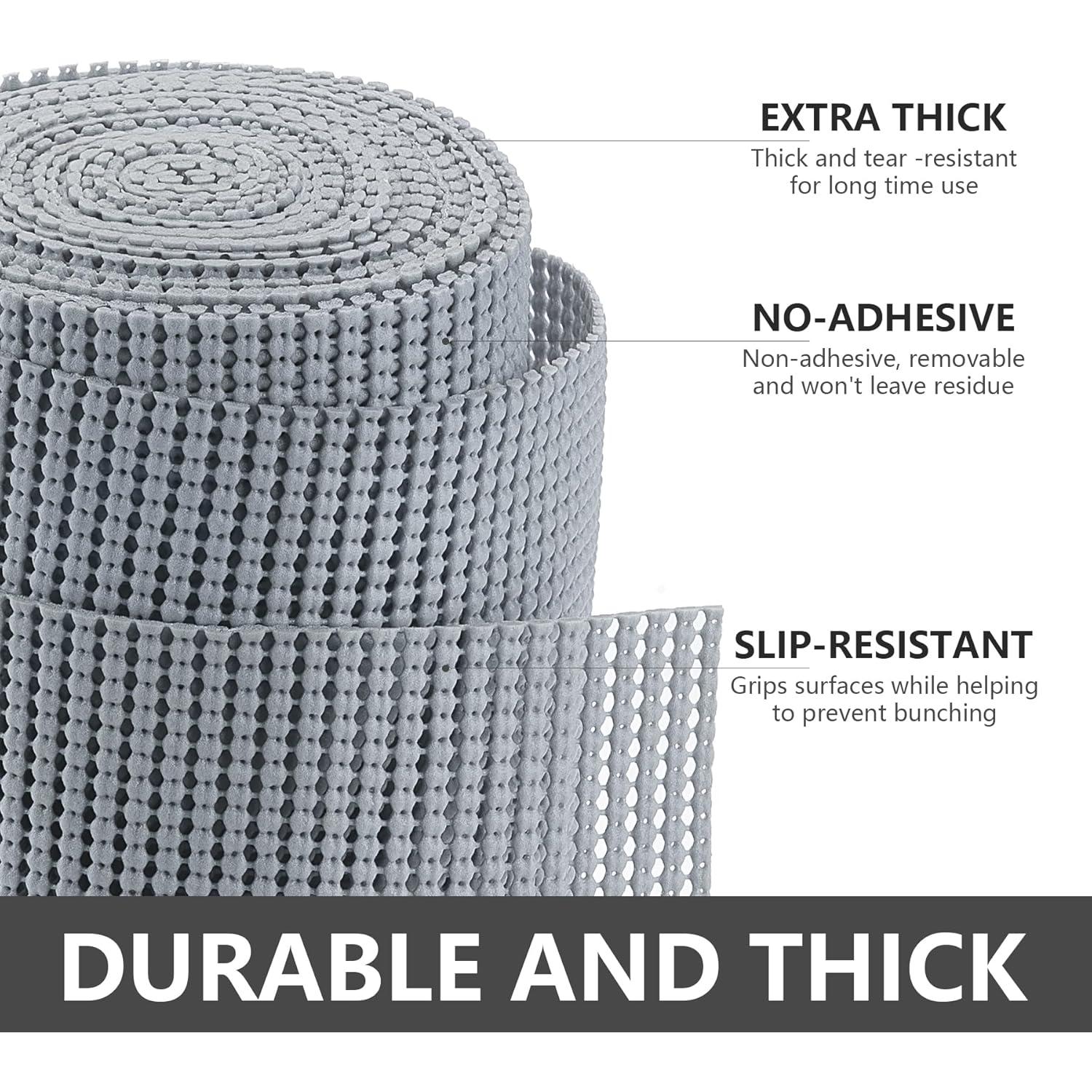 Forro de Estante Antideslizante TJWODO 30.48x609.6 cm Gris