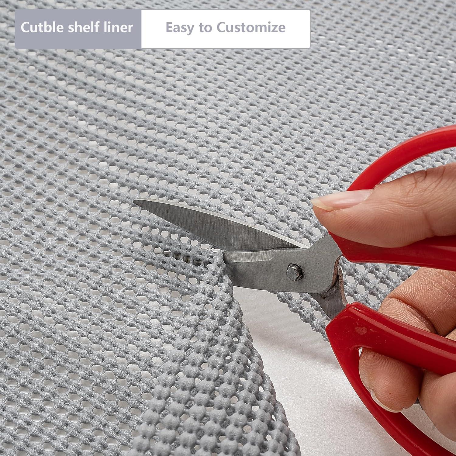 Forro de Estante Antideslizante TJWODO 30.48x609.6 cm Gris