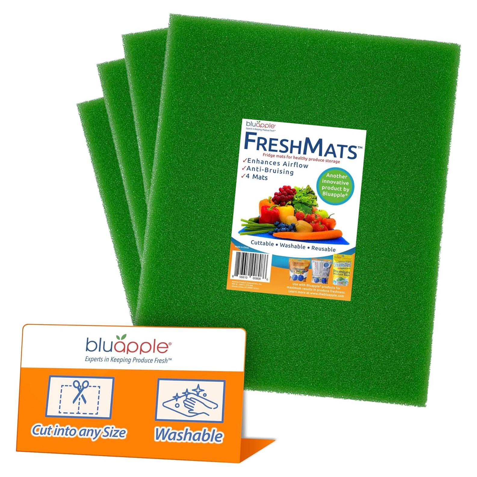 Forros para Refrigerador Bluapple FreshMats - Juego de 4 Piezas Verde