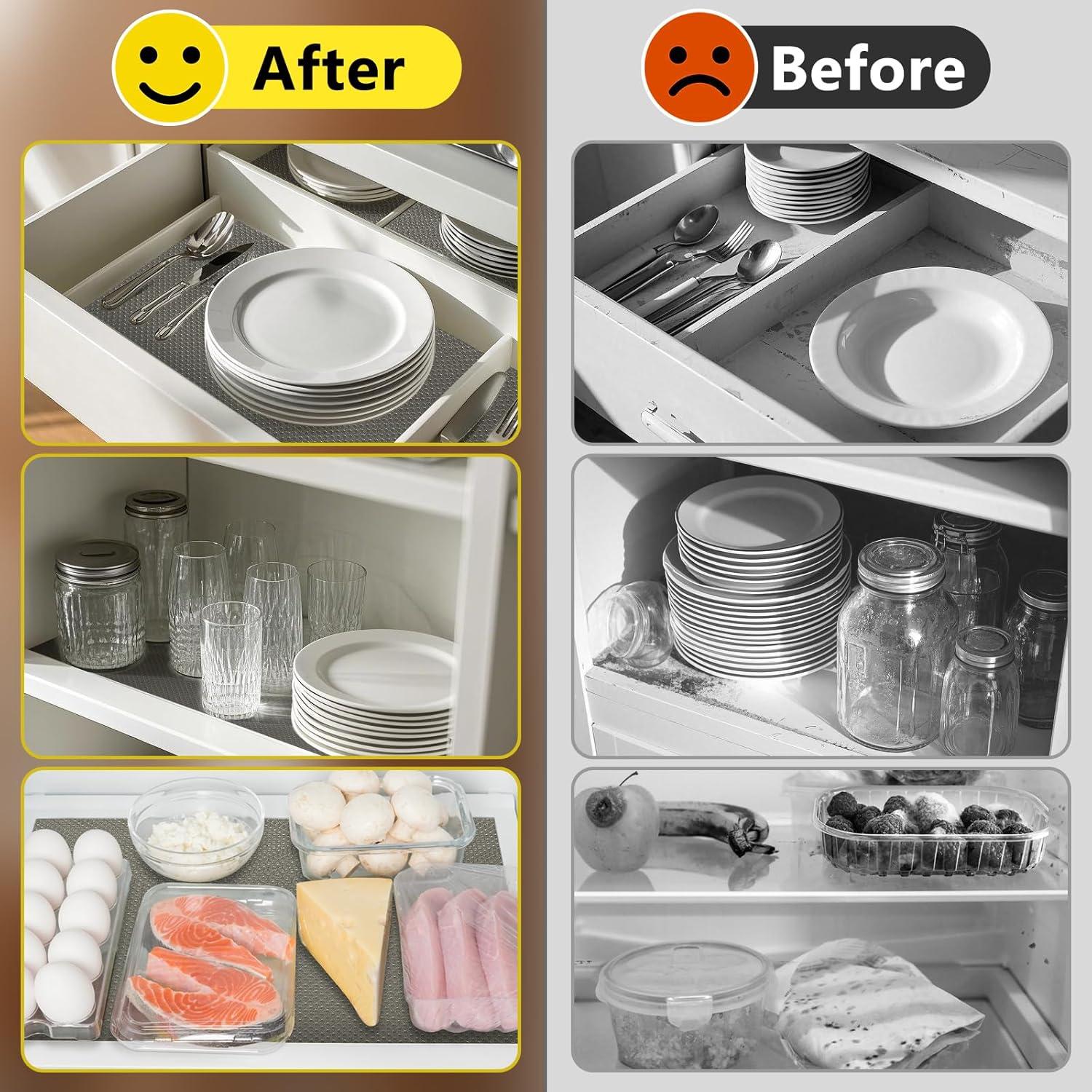 Forro de Estante KIMCHOMERSE EVA Impermeable 45x500cm Gris