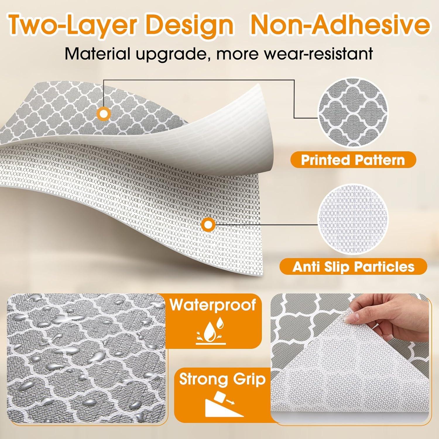 Forro de Estante Antideslizante Coavas 30.48x299.72cm Gris