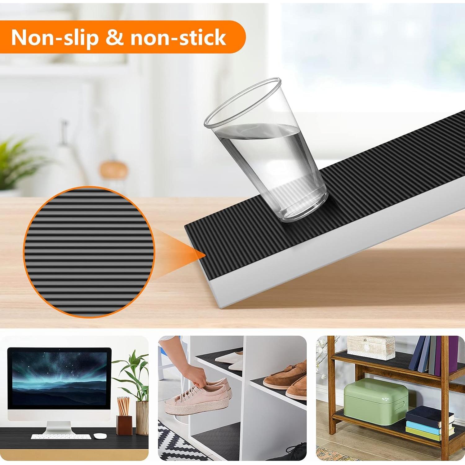 Forro de Estante Smartshelf 30x150 cm Negro EVA Antideslizante