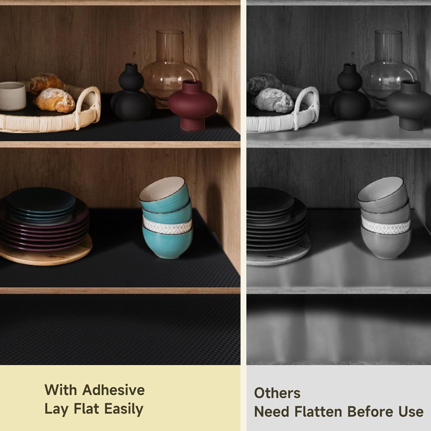 Forro Adhesivo para Estantes WochiTV 30x305 cm Negro EVA