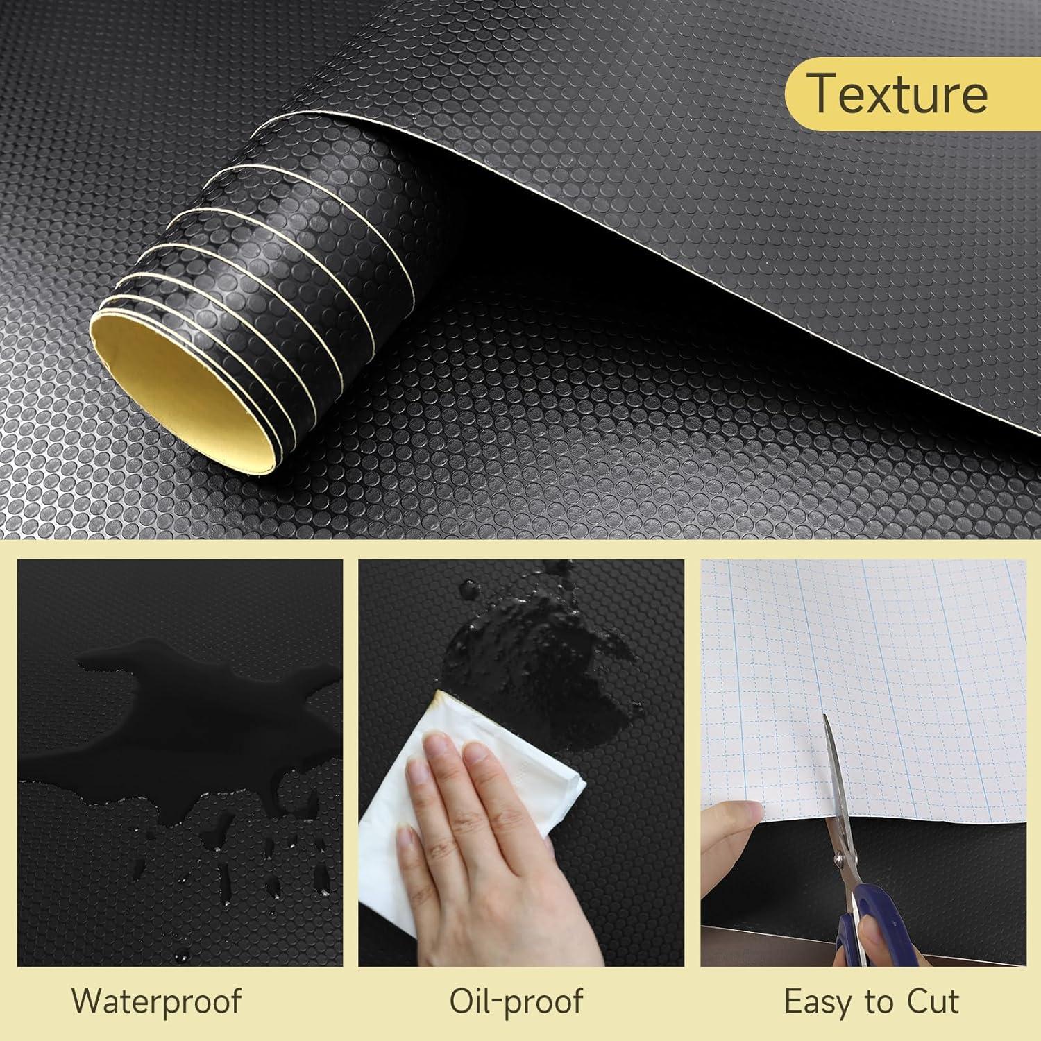 Forro Adhesivo para Estantes WochiTV 30x305 cm Negro EVA