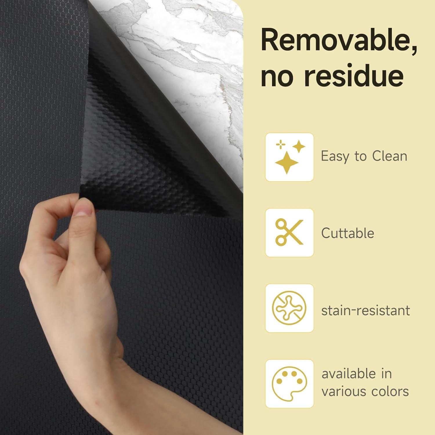 Forro Adhesivo para Estantes WochiTV 30x305 cm Negro EVA