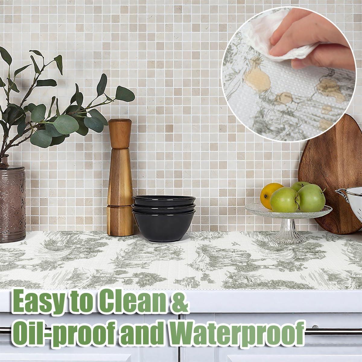 Forro de Estante Tatyanna Verde 30.48cm x 3.05m Antideslizante