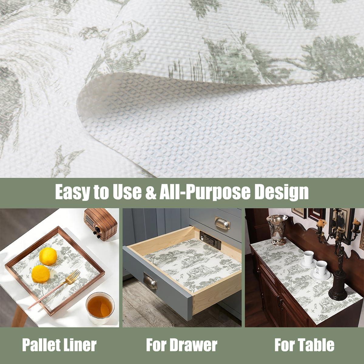 Forro de Estante Tatyanna Verde 30.48cm x 3.05m Antideslizante