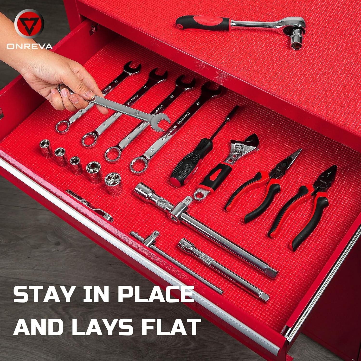 Forro de Caja de Herramientas ONREVA 40.64 cm x 5.49 m Rojo