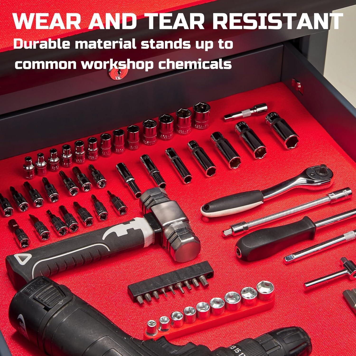 Forro de Caja de Herramientas ONREVA 40.64 cm x 5.49 m Rojo