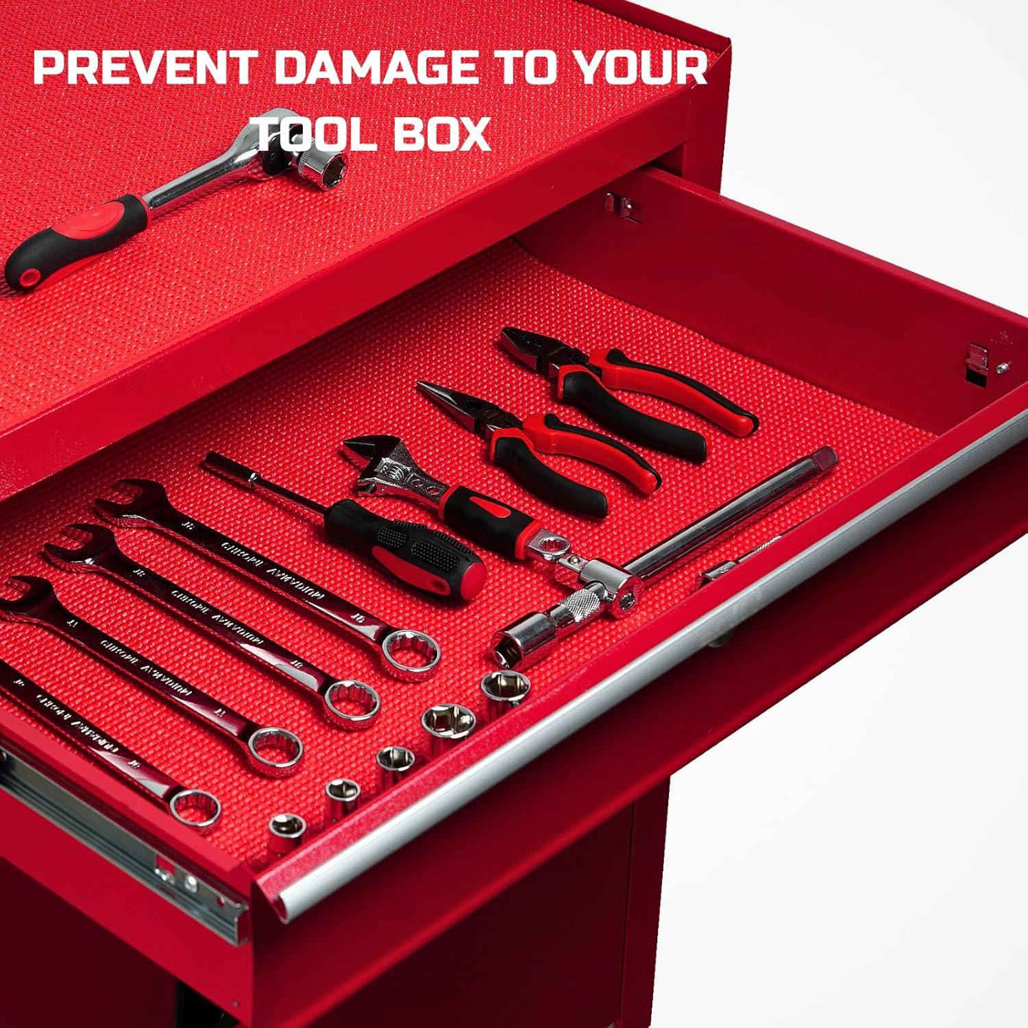 Forro de Caja de Herramientas ONREVA 40.64 cm x 5.49 m Rojo