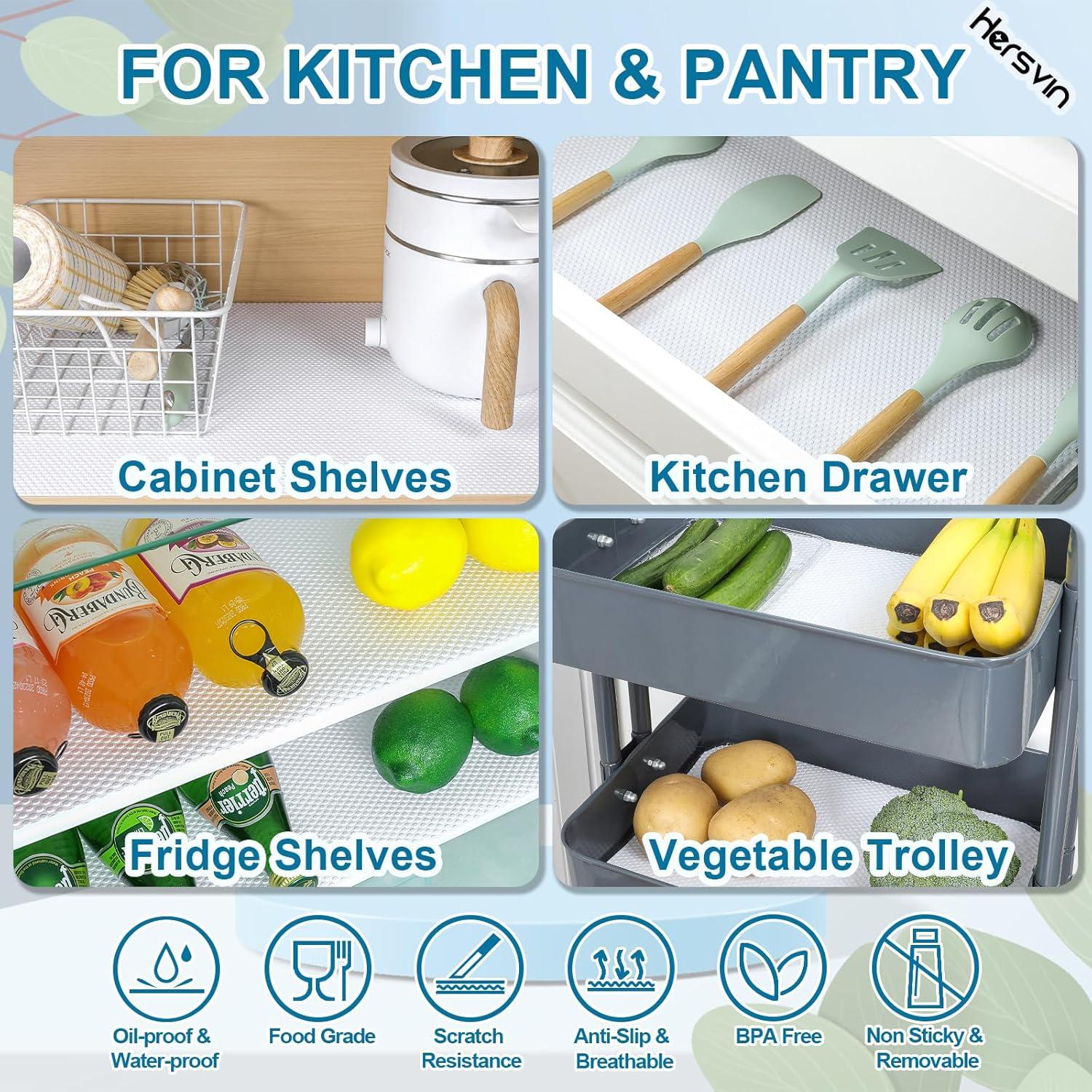 Forro de Estante Hersvin 30.5 cm x 610 cm EVA Antideslizante