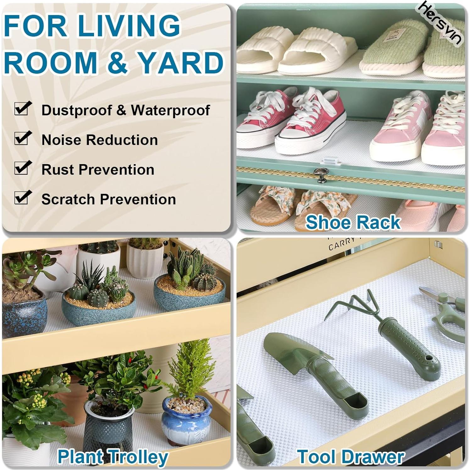 Forro de Estante Hersvin 30.5 cm x 610 cm EVA Antideslizante