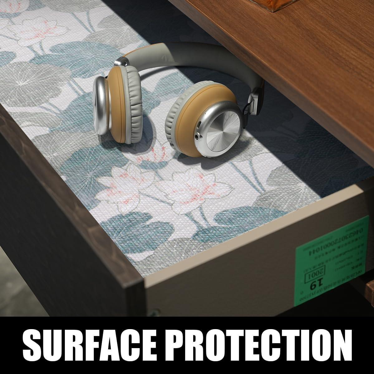 Forro de Estante Antideslizante Amiitay Floral 30.48x300 cm