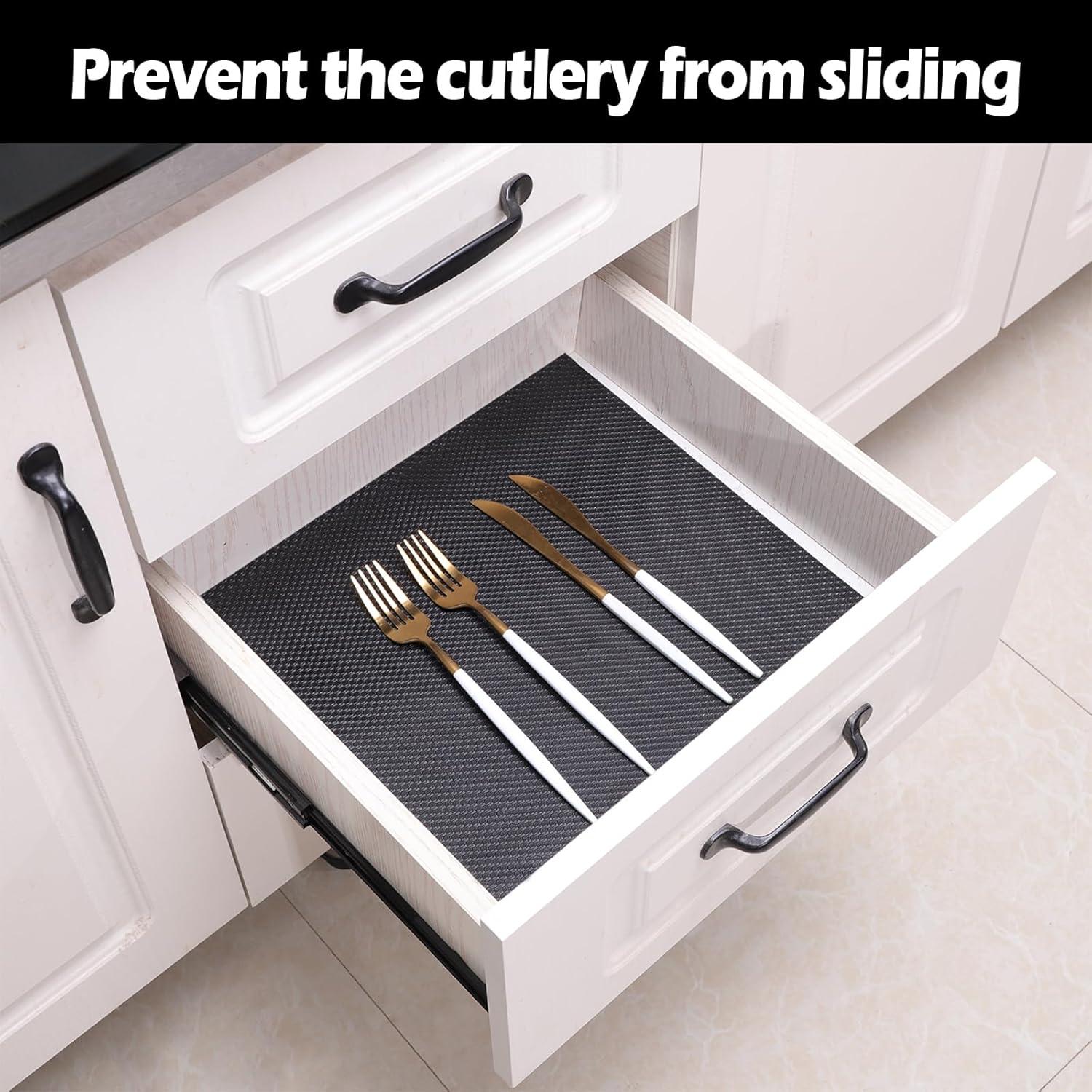 Forro de Estante Janeart 45.72x309.88 cm Negro Impermeable