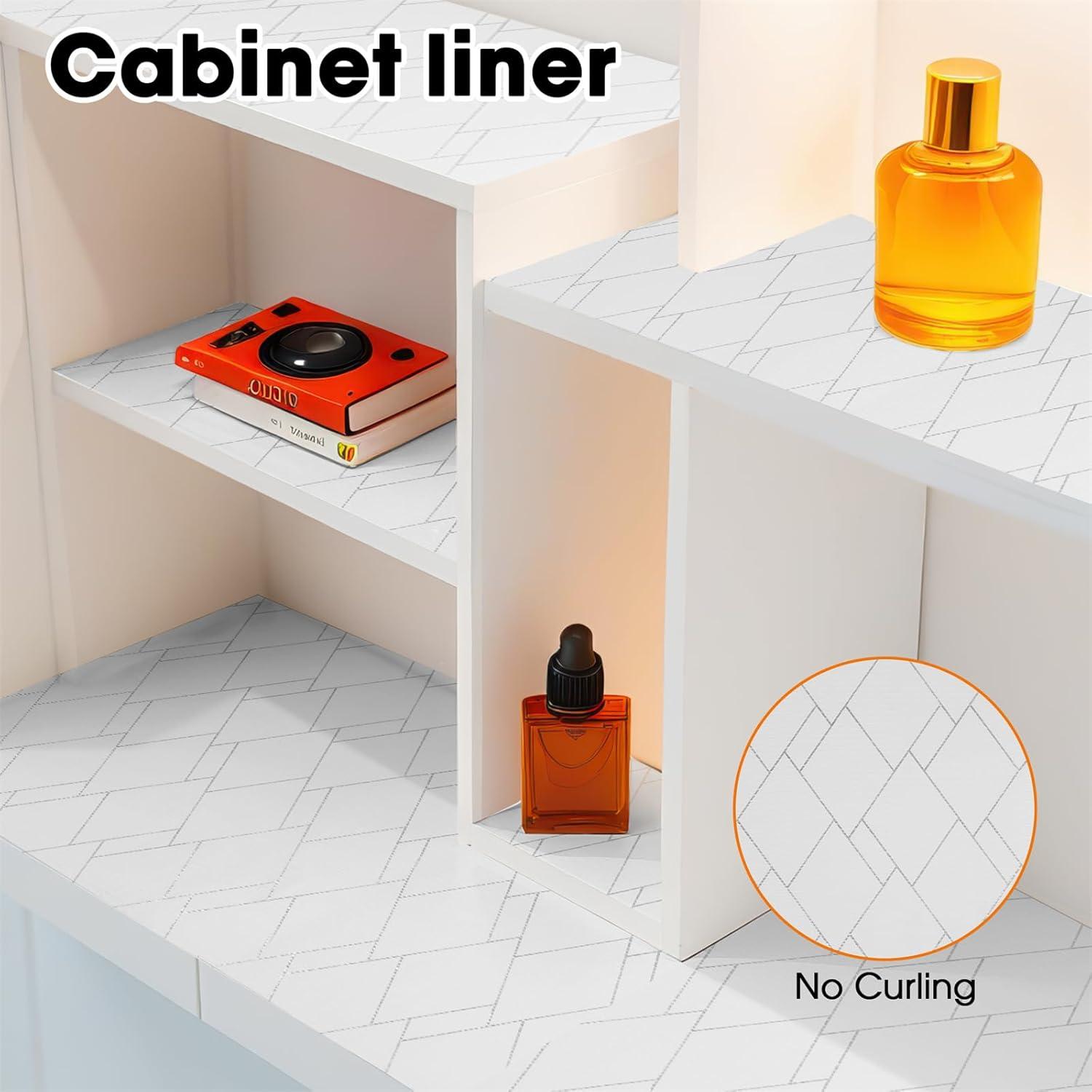 Forro de Estante Antideslizante GOPAS 30x305cm PVC Rombo Plateado