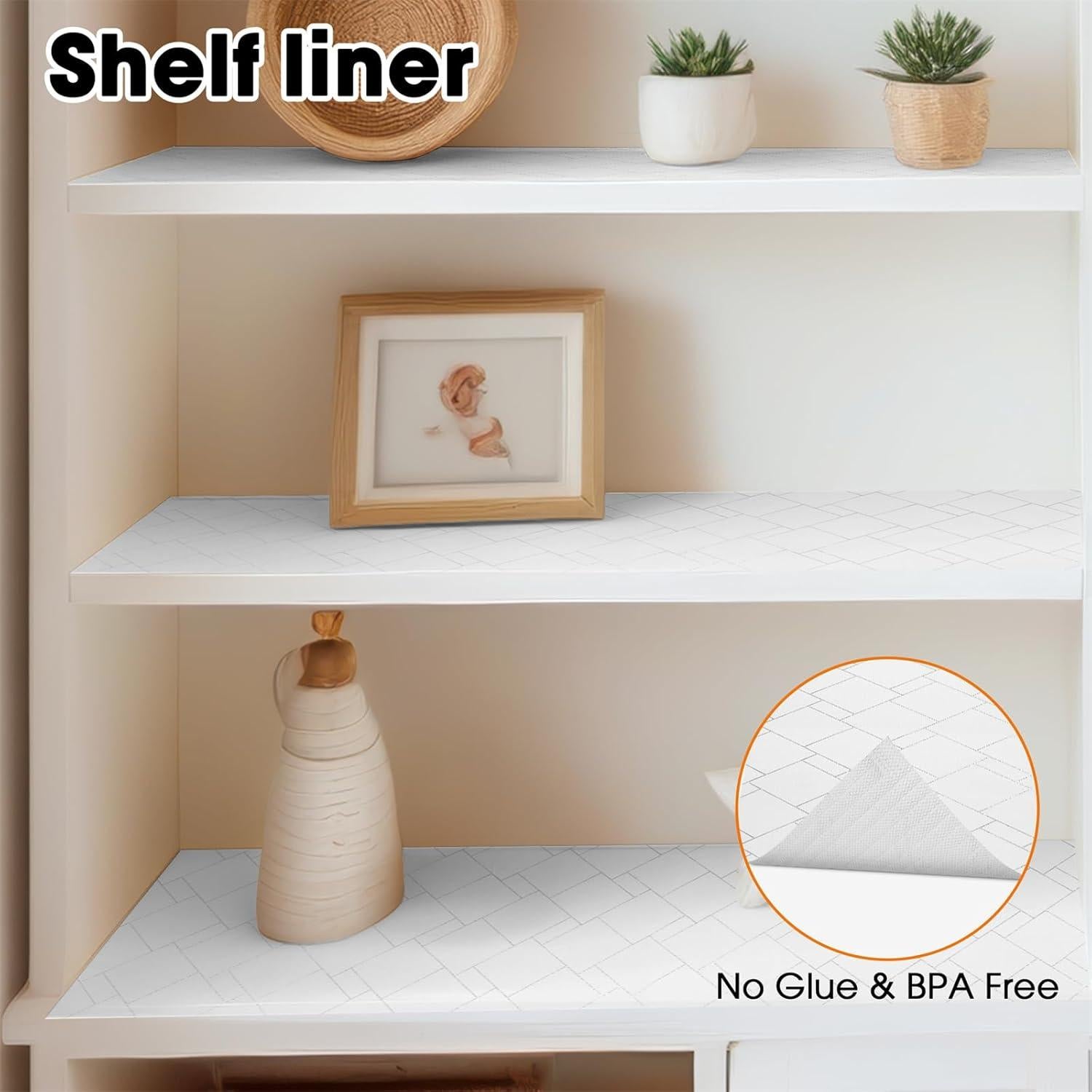 Forro de Estante Antideslizante GOPAS 30x305cm PVC Rombo Plateado