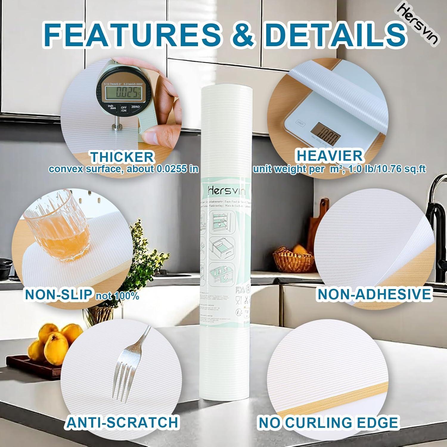 Forros de Estante Hersvin 25.4x609.6 cm Antideslizante EVA