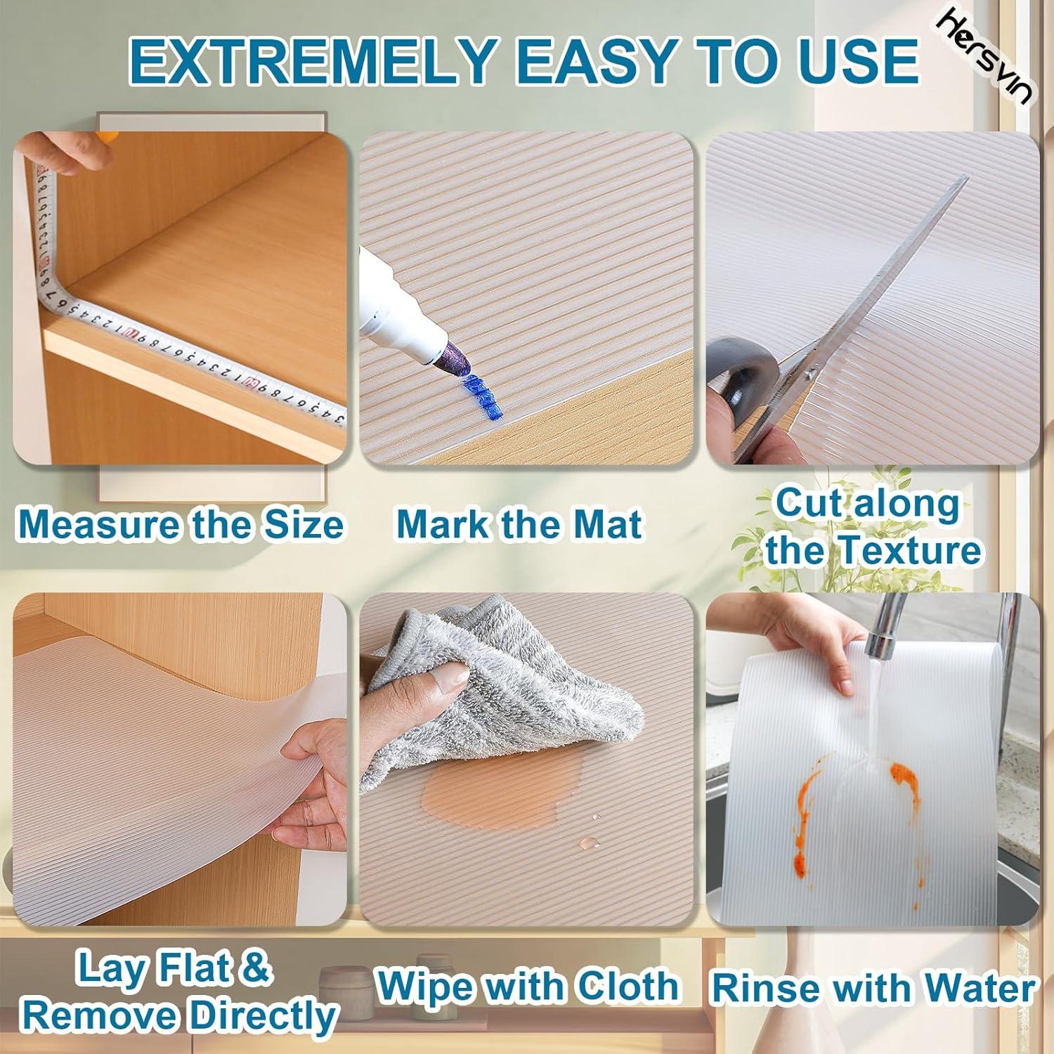 Forros de Estante Hersvin 25.4x609.6 cm Antideslizante EVA