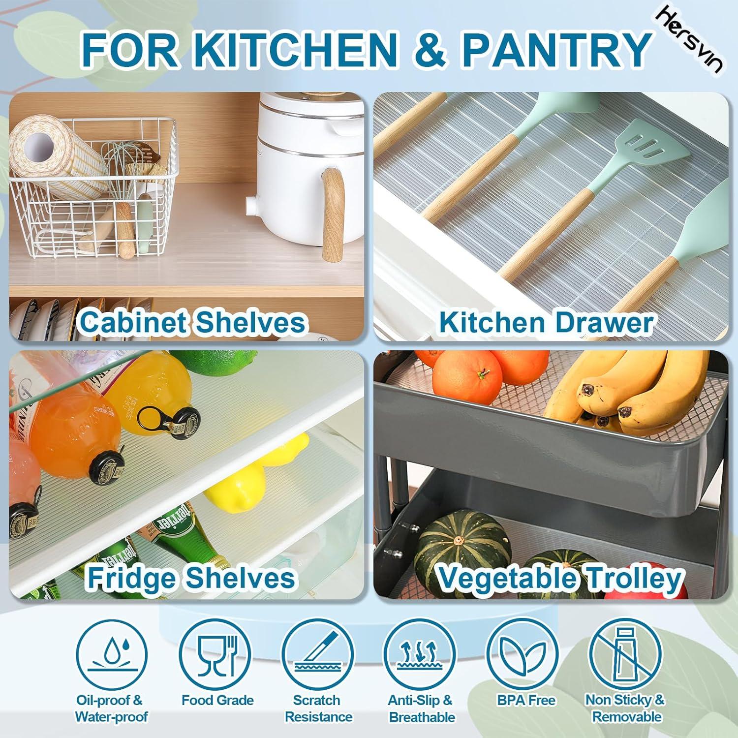 Forros de Estante Hersvin 25.4x609.6 cm Antideslizante EVA