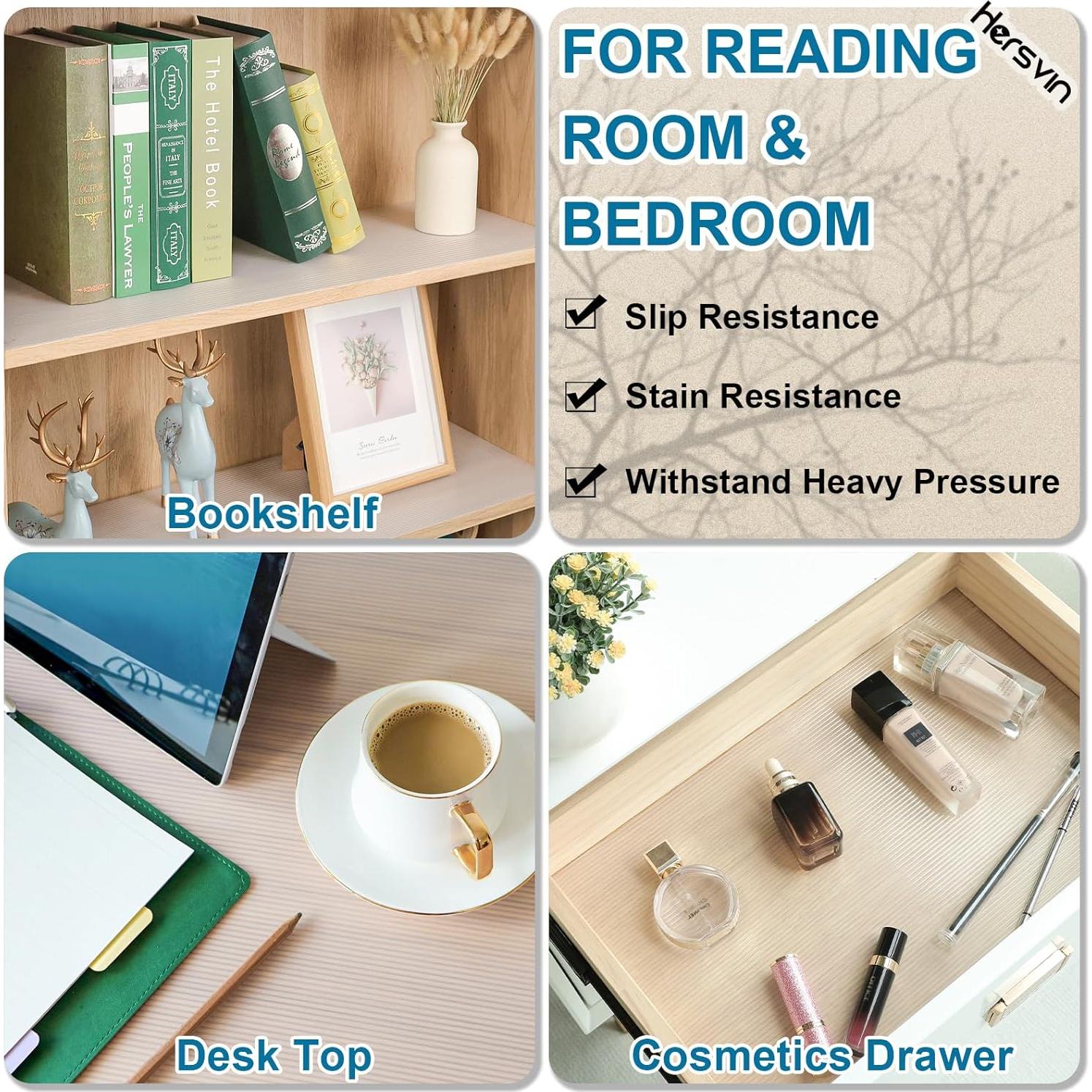 Forros de Estante Hersvin 25.4x609.6 cm Antideslizante EVA