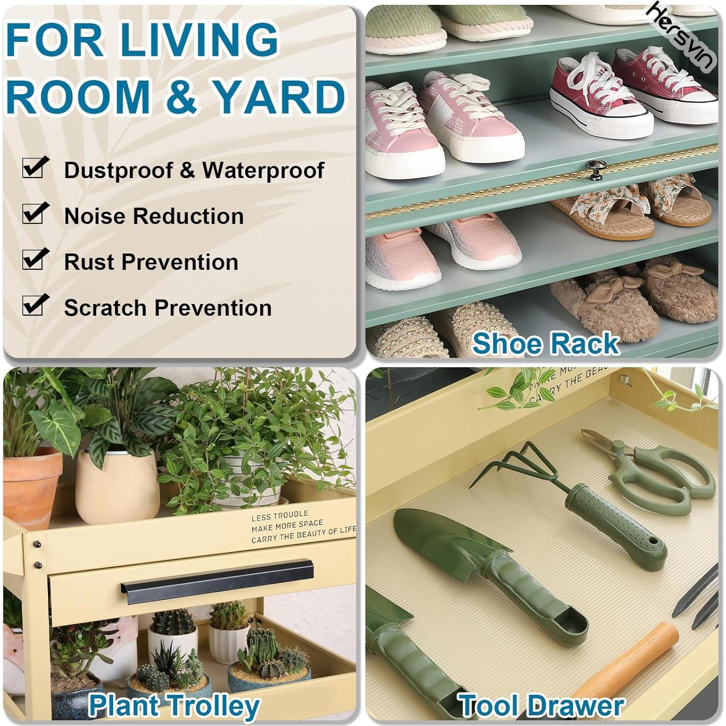 Forros de Estante Hersvin 25.4x609.6 cm Antideslizante EVA