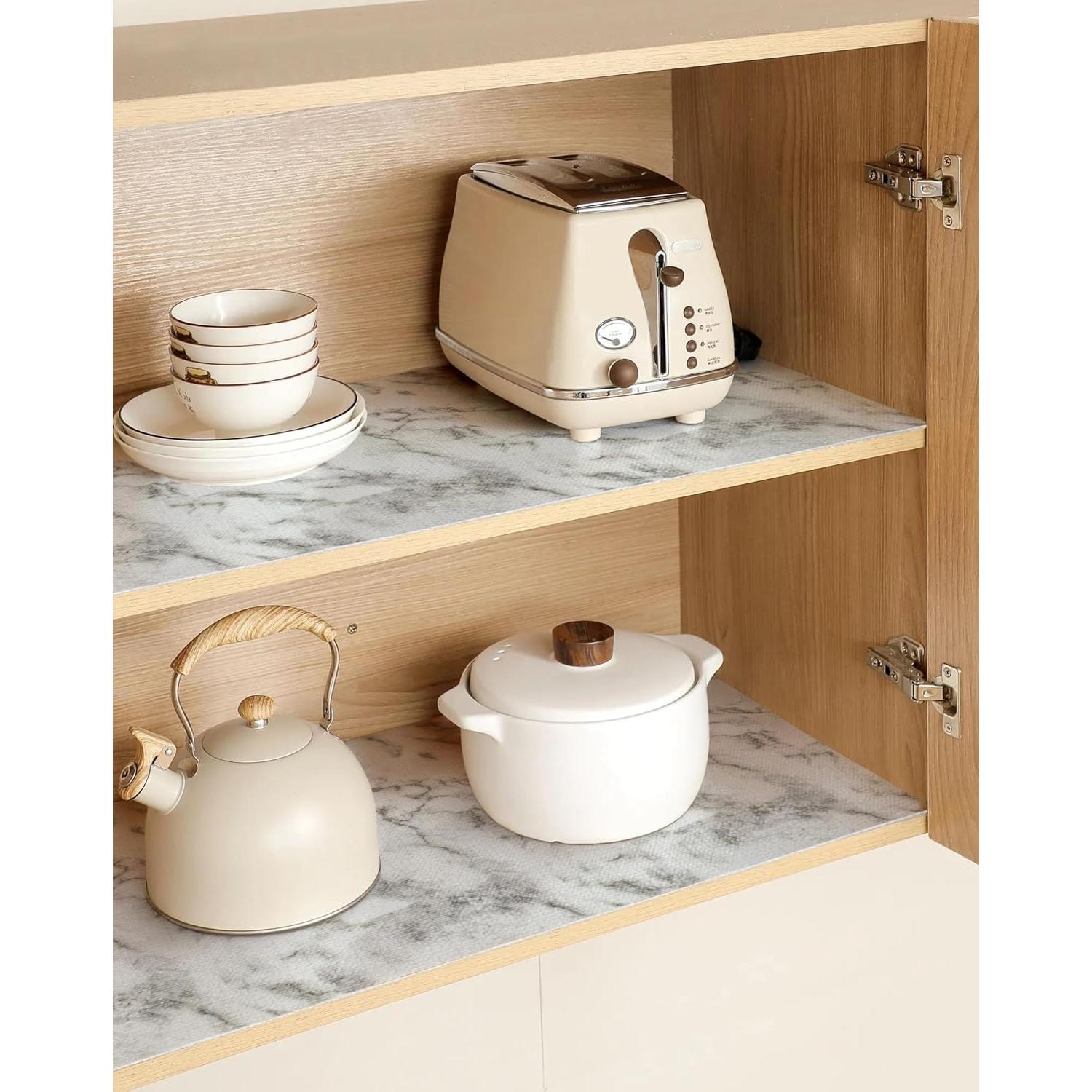 Forro de Estante MelunMer 30.48x720cm Antideslizante Mármol