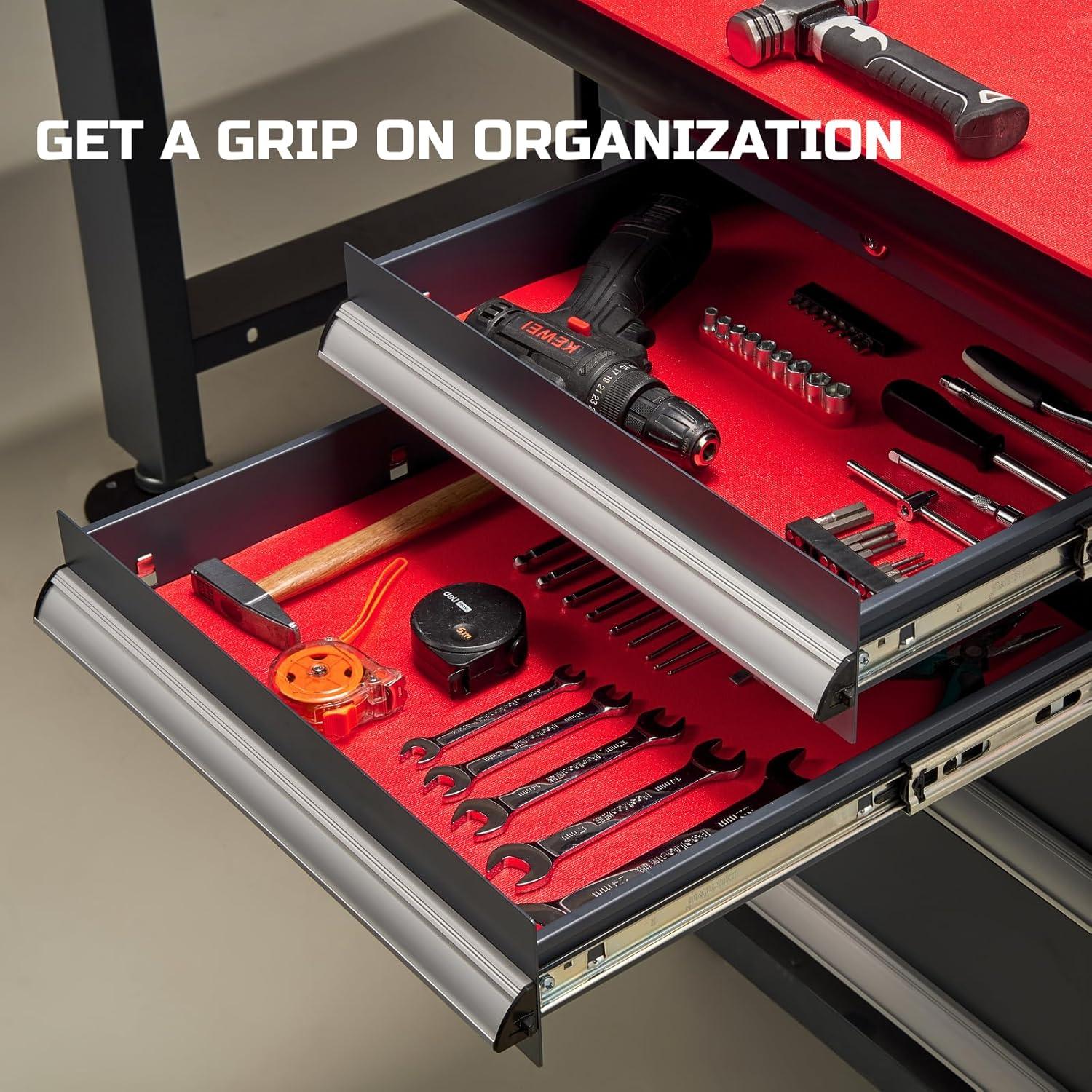 Forro de Caja de Herramientas ONREVA 76 cm x 6.7 m Rojo