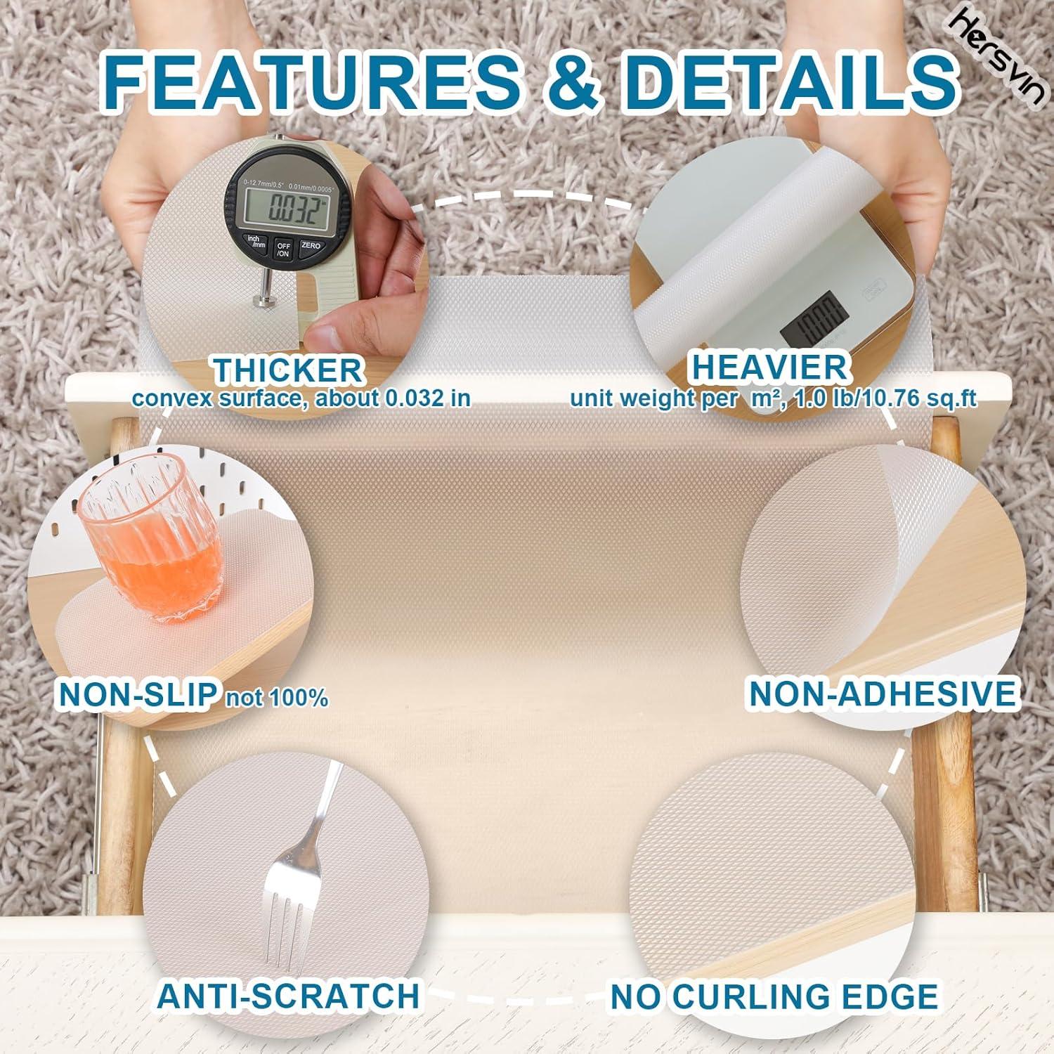 Forros de Estantería 61 cm x 6 m Hersvin Transparente Diamante