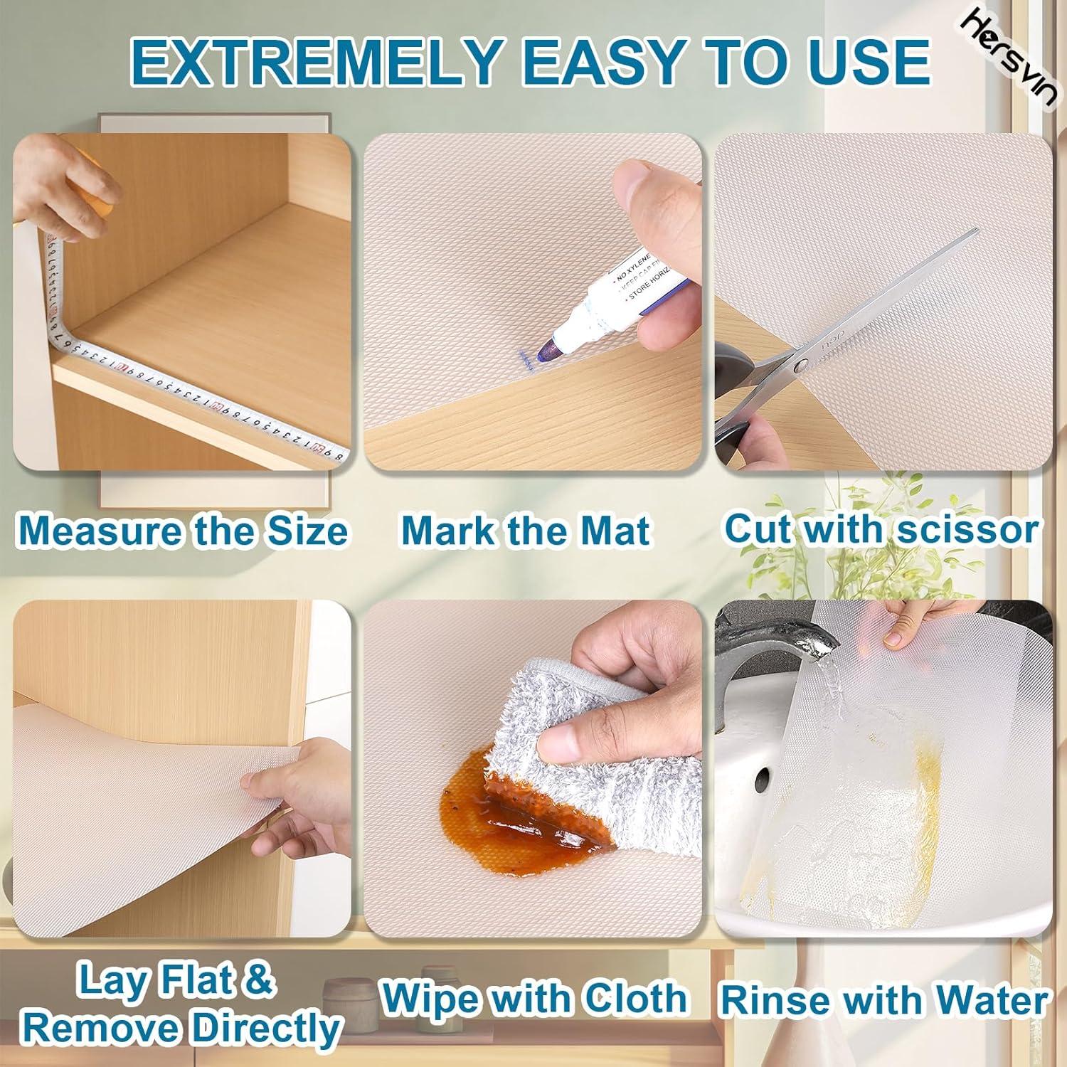 Forros de Estantería 61 cm x 6 m Hersvin Transparente Diamante