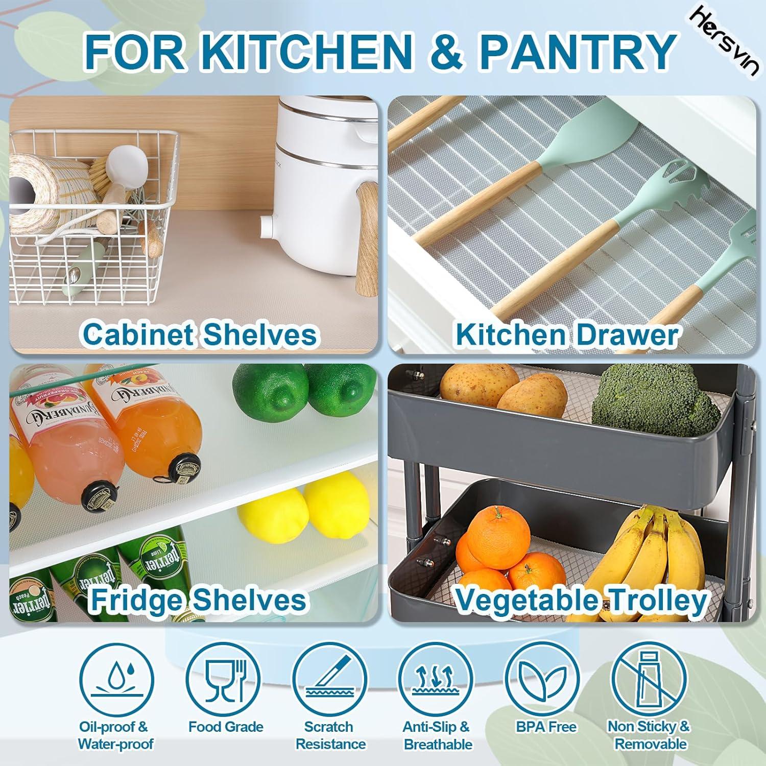 Forros de Estantería 61 cm x 6 m Hersvin Transparente Diamante