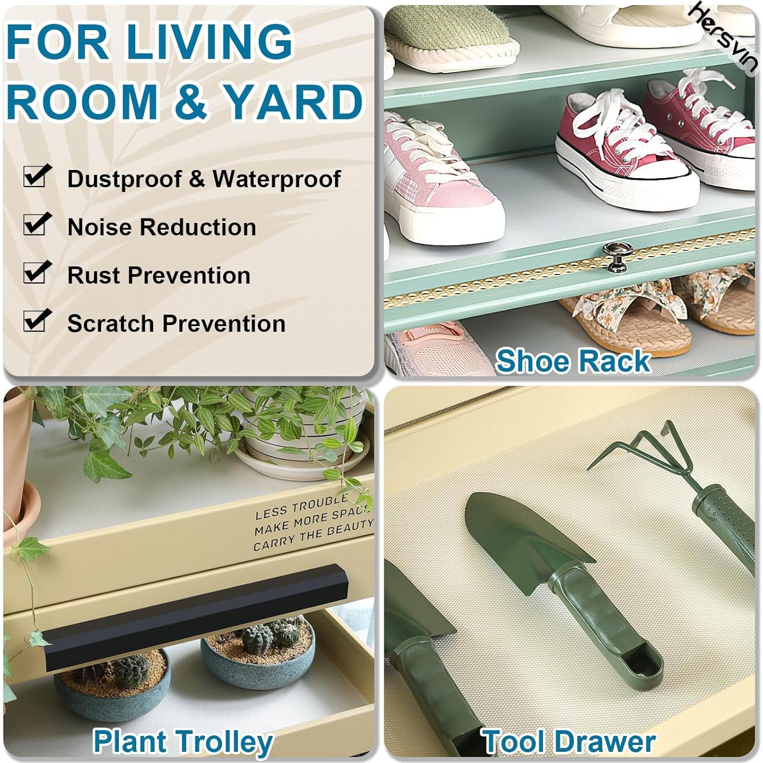 Forros de Estantería 61 cm x 6 m Hersvin Transparente Diamante