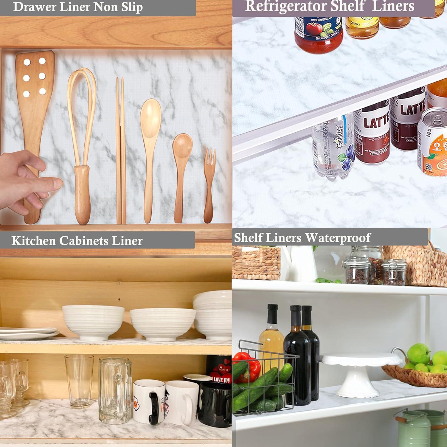 Forro de Estante No Adhesivo GMEPOCH 40cm x 6.1m Antideslizante