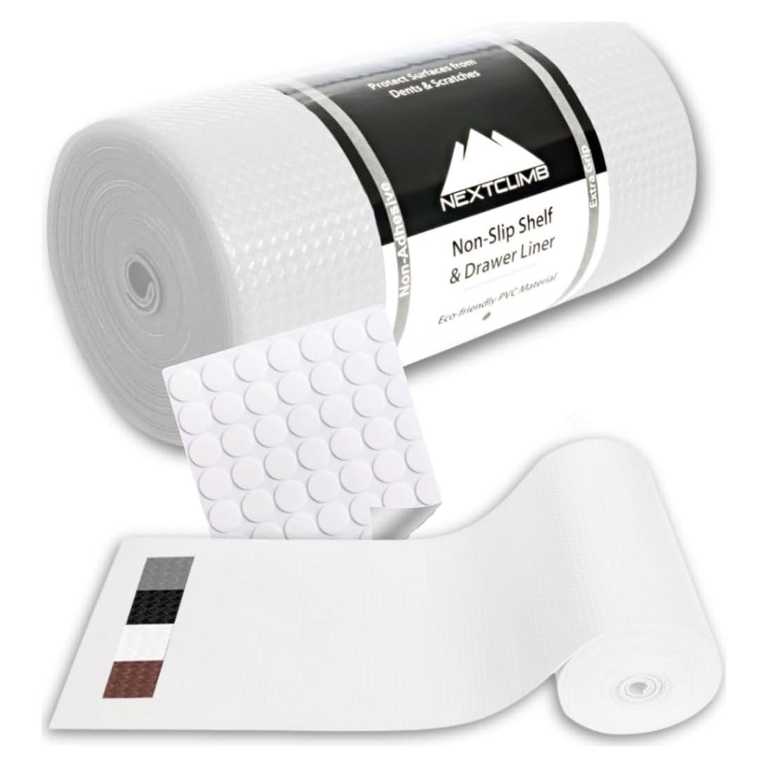 Forro de Estante Antideslizante NextClimb 30.48x9.14m PVC Blanco