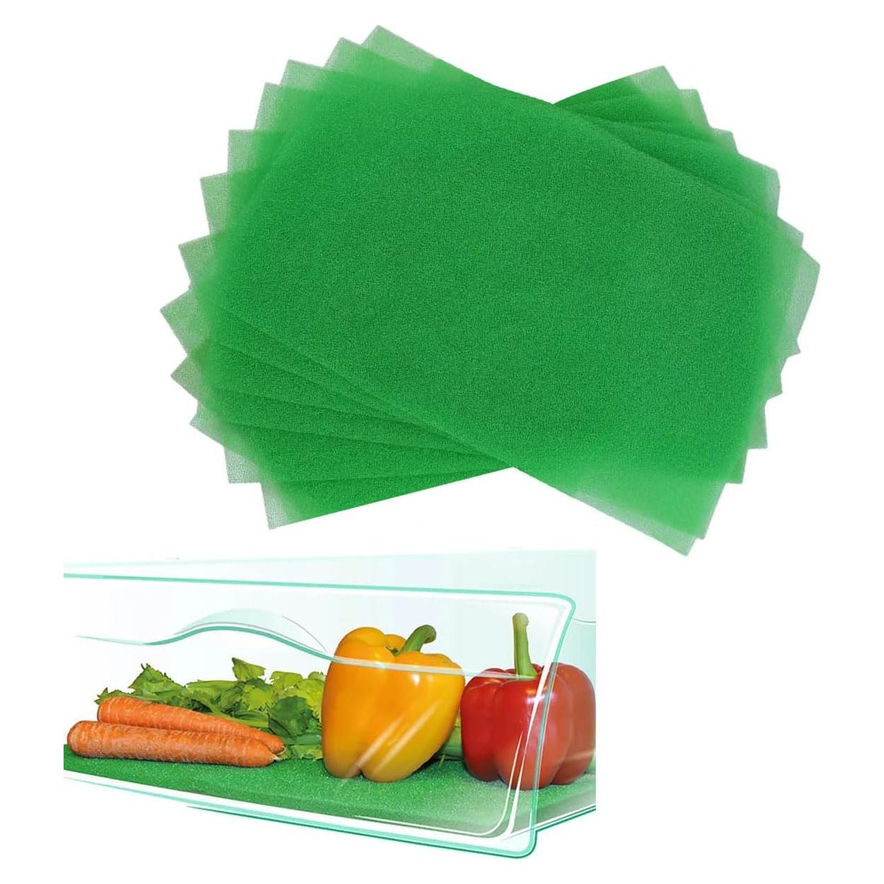 6 Forros Reutilizables para Cajones de Refrigerador Camland - Verde 45x29 cm