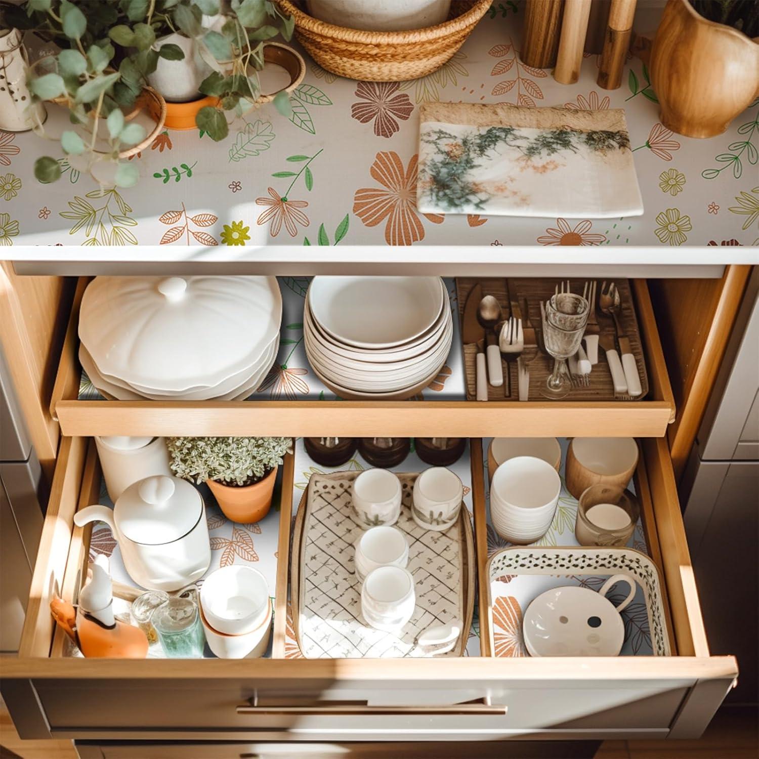 Forro de Estante Antideslizante DwellAid 45.7x243.8 cm Multicolor