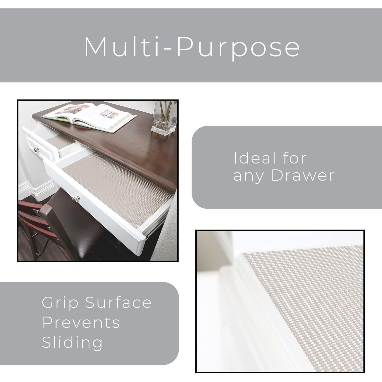 Forro de Estante Antideslizante Smart Design 45.72x152.4 cm Taupe