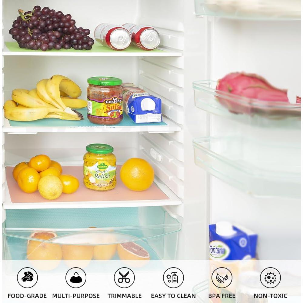 8 Alfombrillas Antideslizantes FinalNest para Refrigerador 44.96x29cm