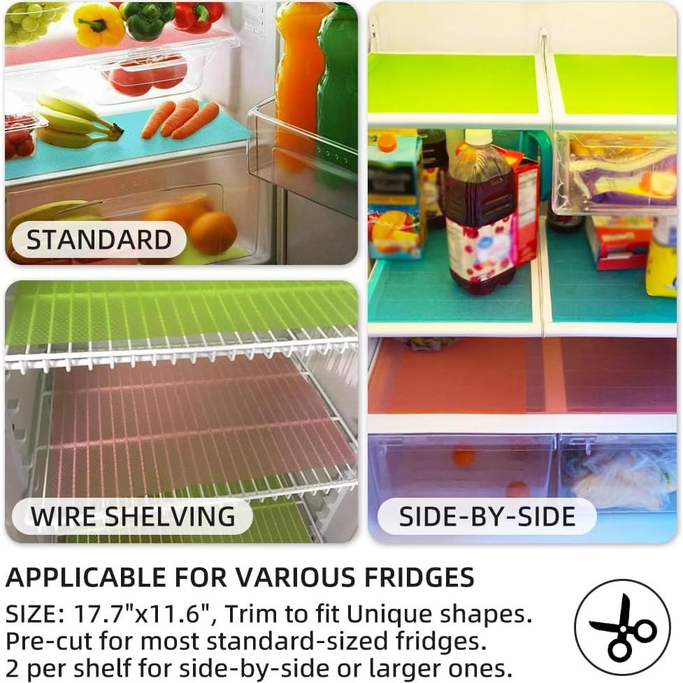 8 Alfombrillas Antideslizantes FinalNest para Refrigerador 44.96x29cm