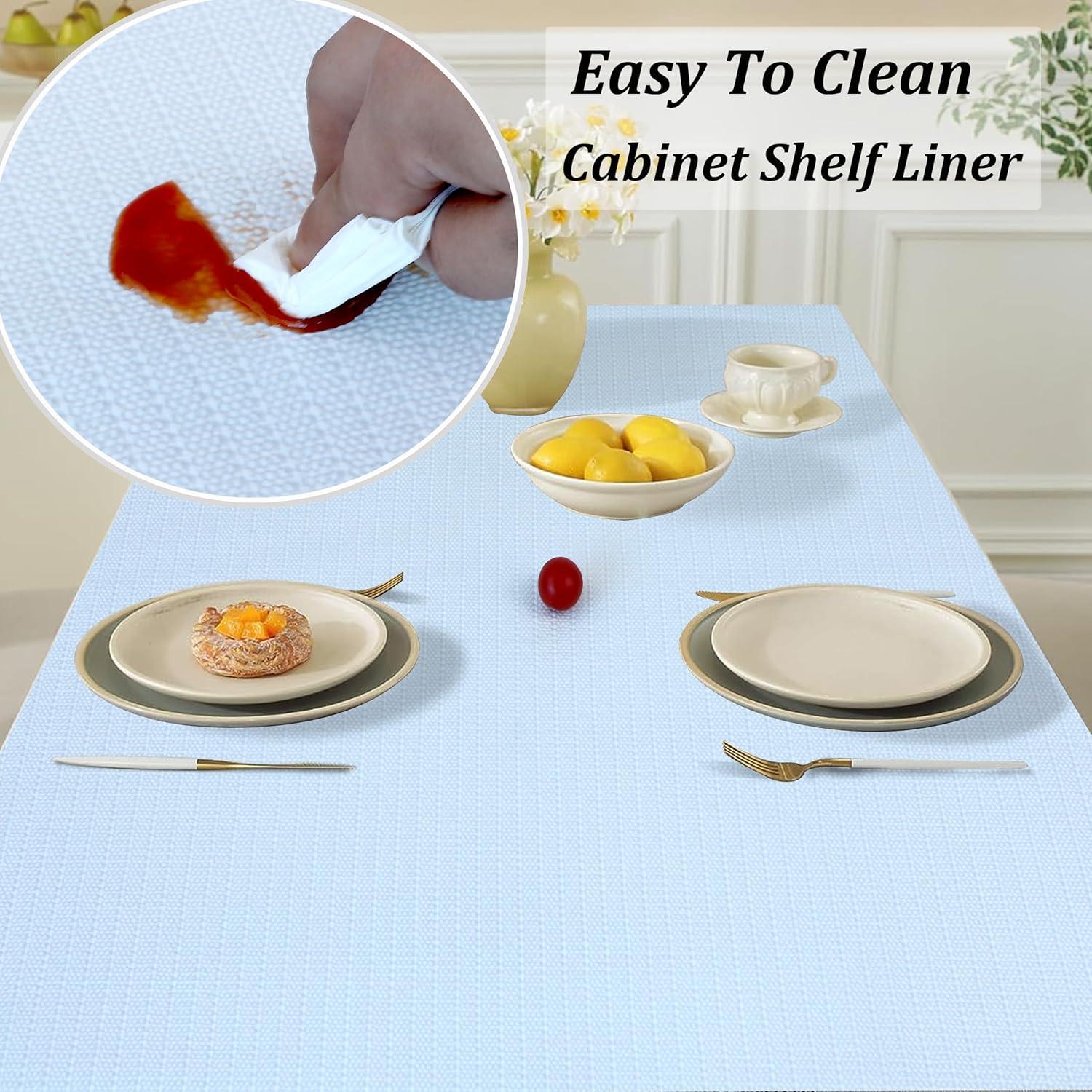 Forros de Estante MBSRITY 50 cm x 6 m Blancos Antideslizantes