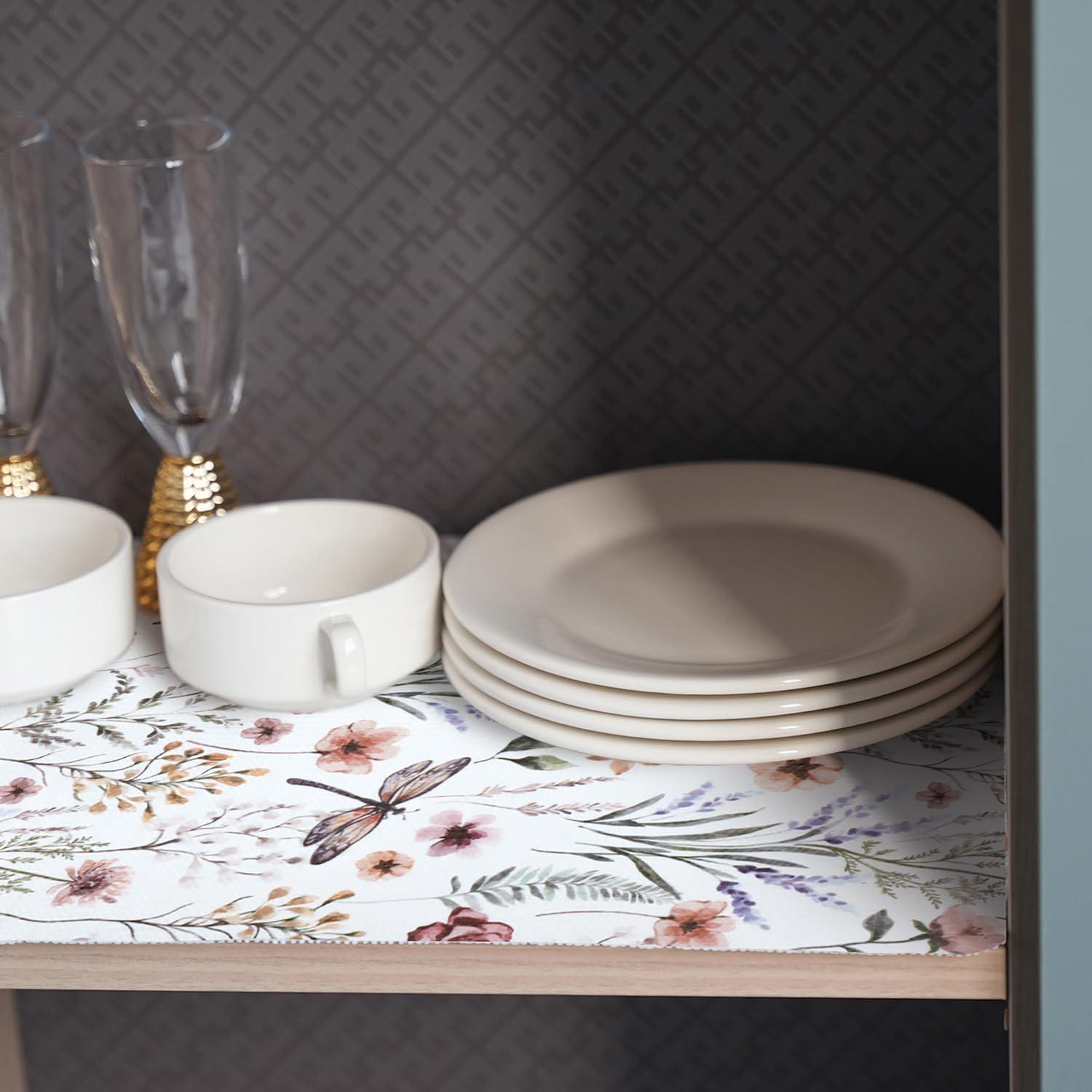 Forro de Estante Amiitay Floral 30.48 cm x 3 m Antideslizante