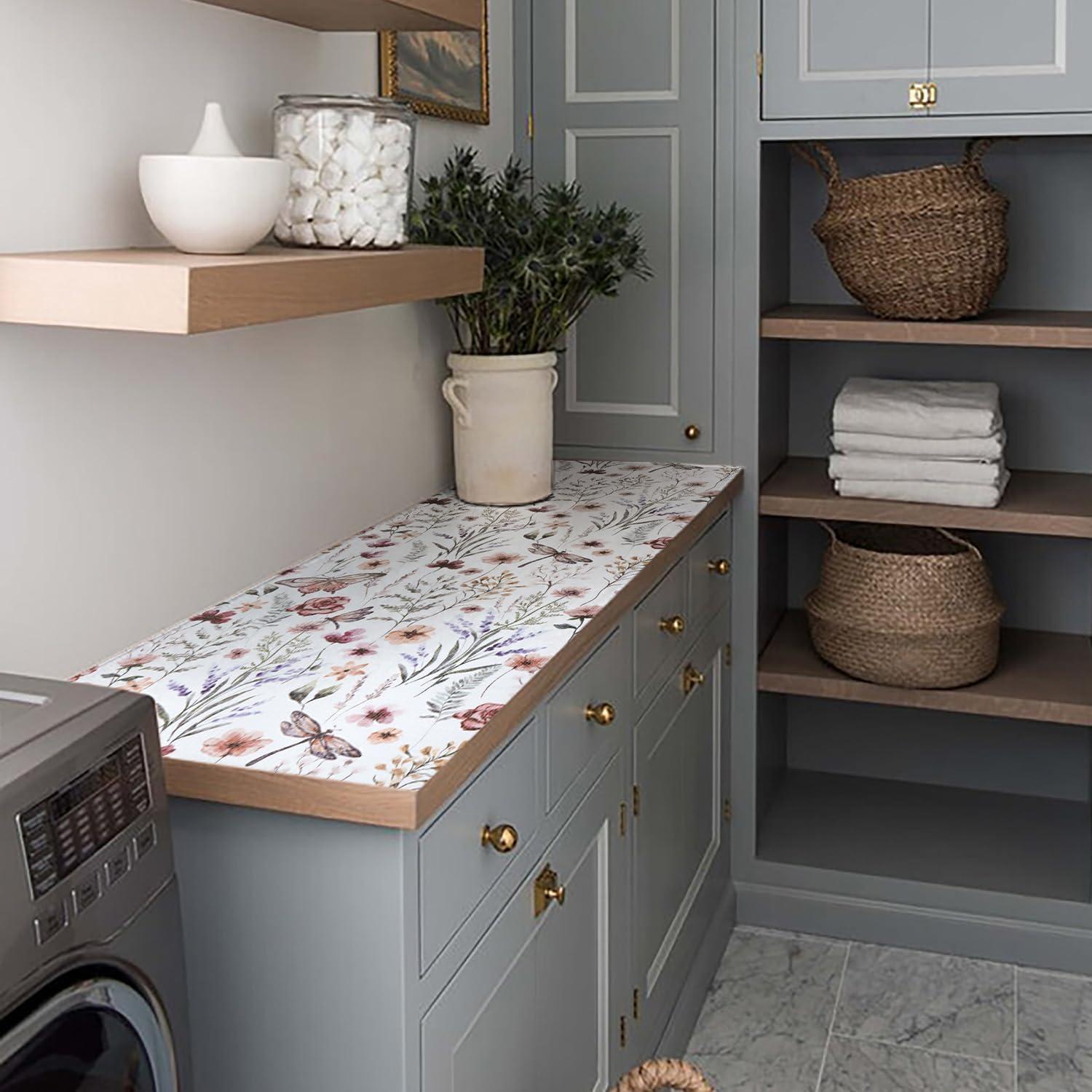 Forro de Estante Amiitay Floral 30.48 cm x 3 m Antideslizante