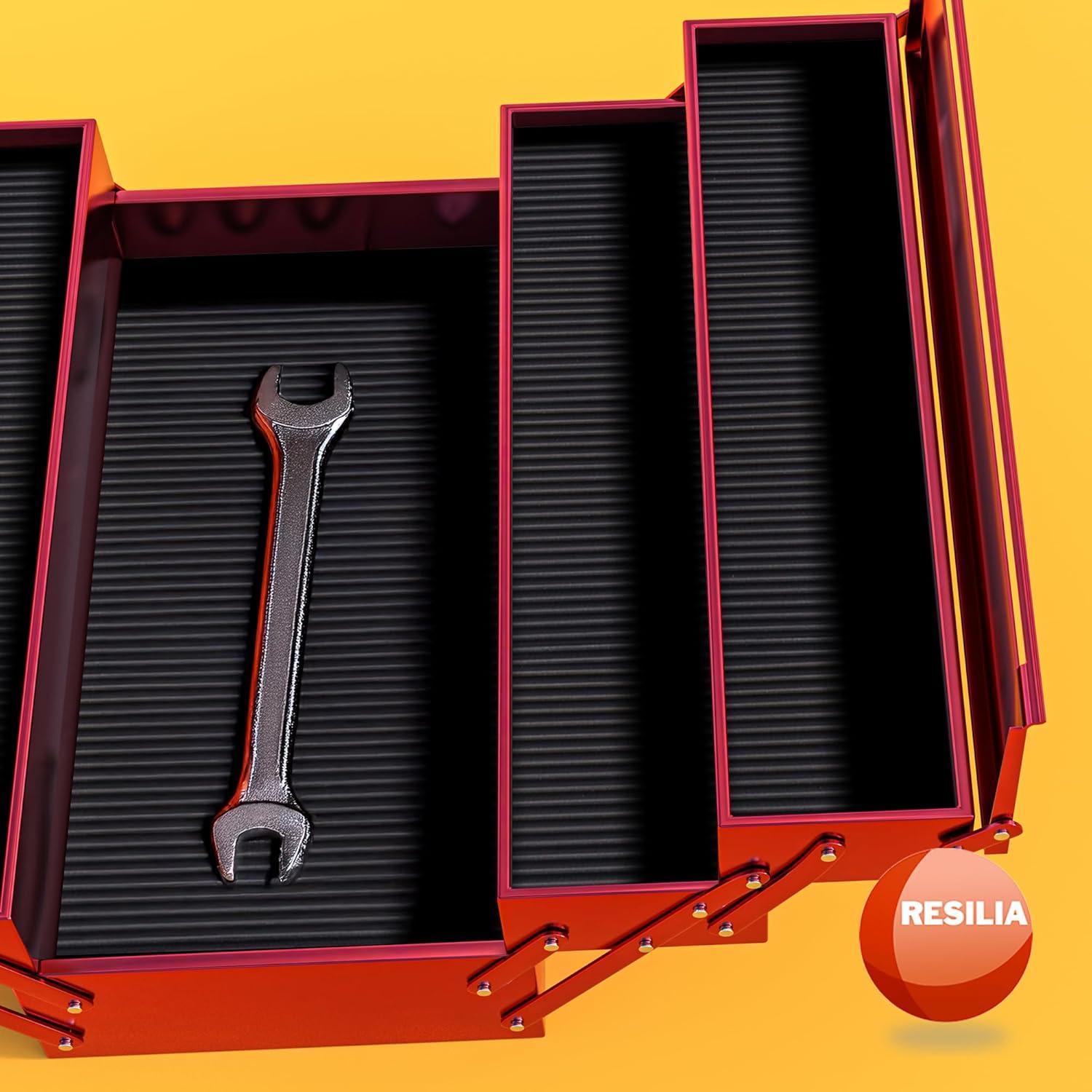 Alfombrilla Antideslizante RESILIA 45.72x365.76 cm PVC Negro