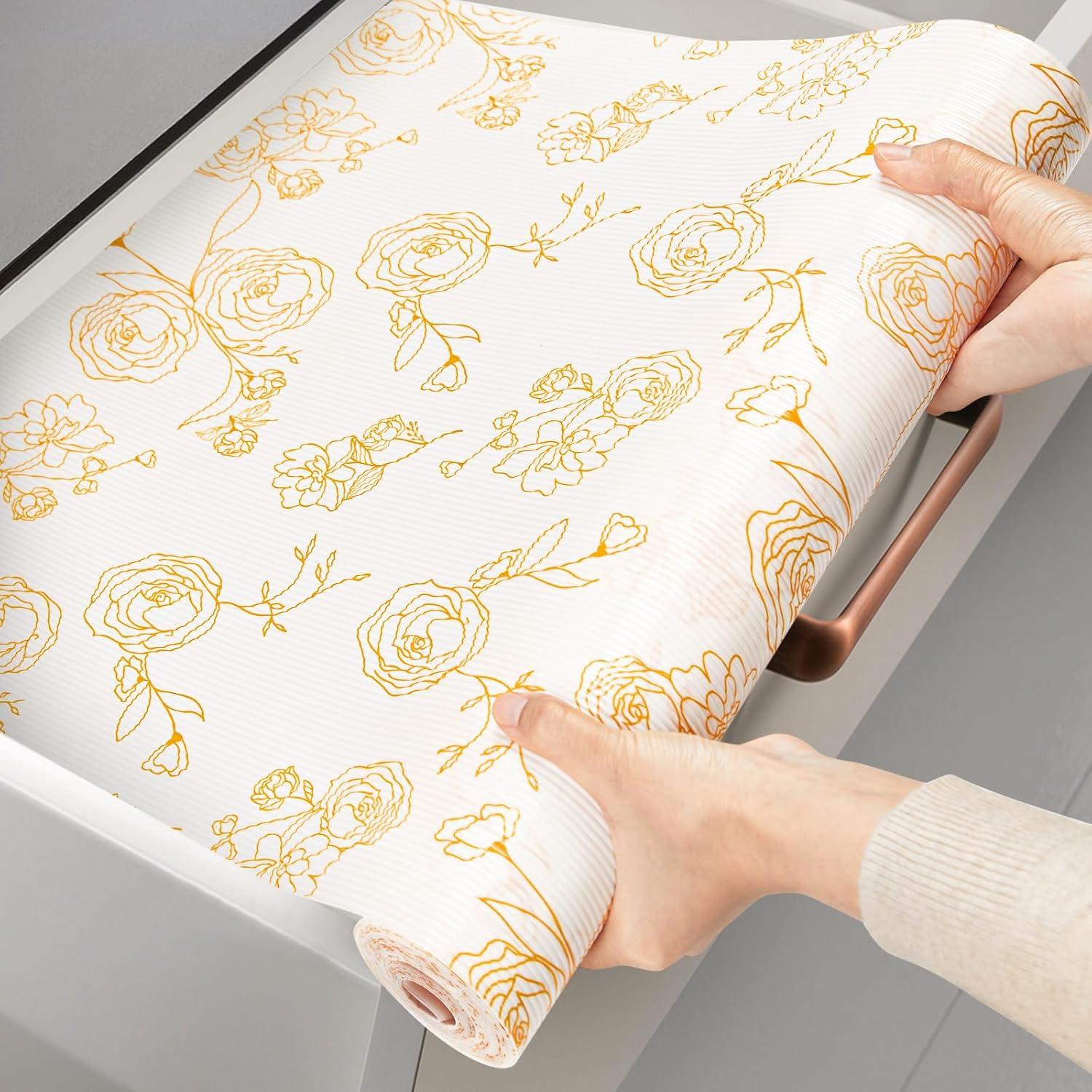 Forro de Cajón Antideslizante CLENAT 30CM x 300CM EVA Floral