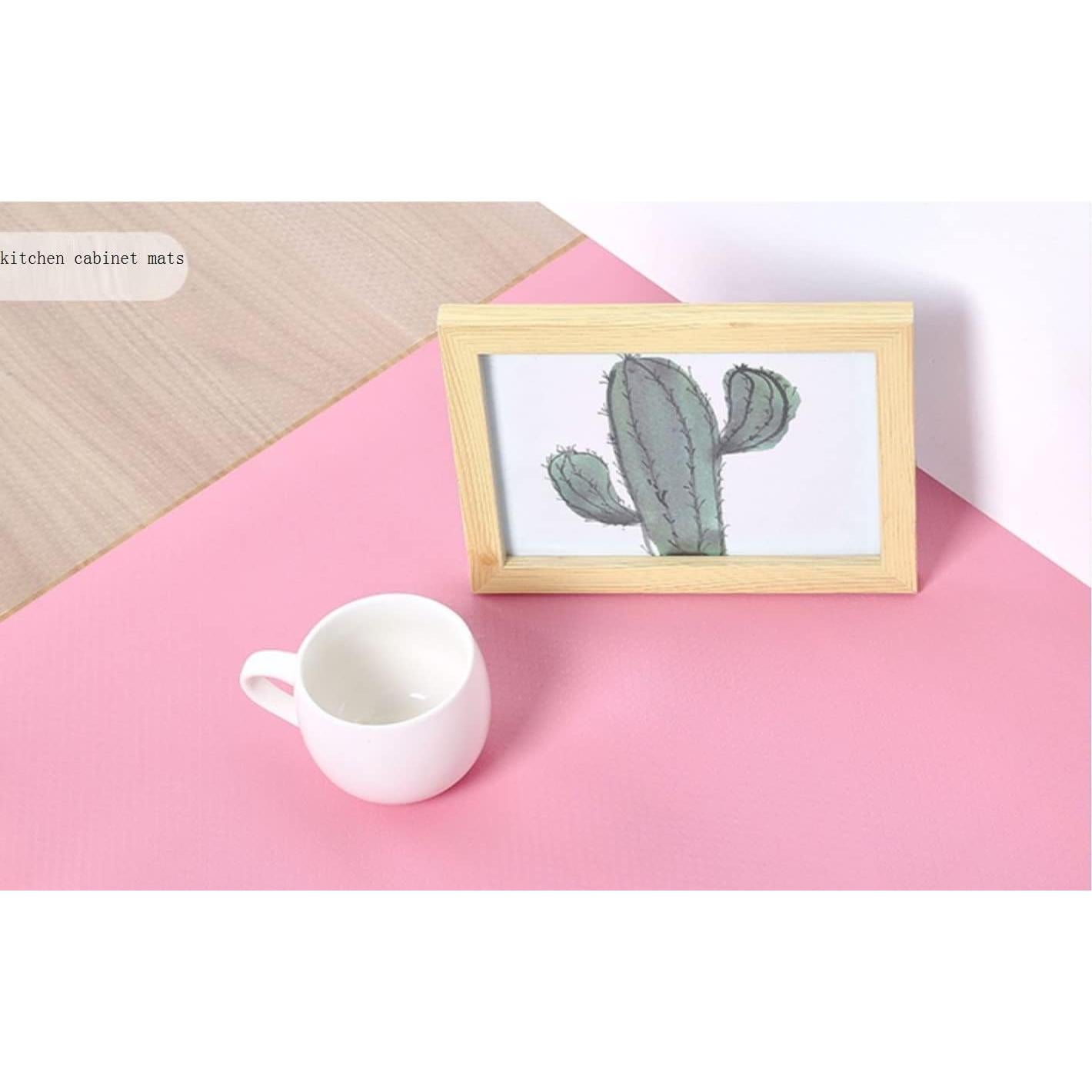 Forro de Estante No Adhesivo BuRuiJi Rosa 30.2x149.9 cm