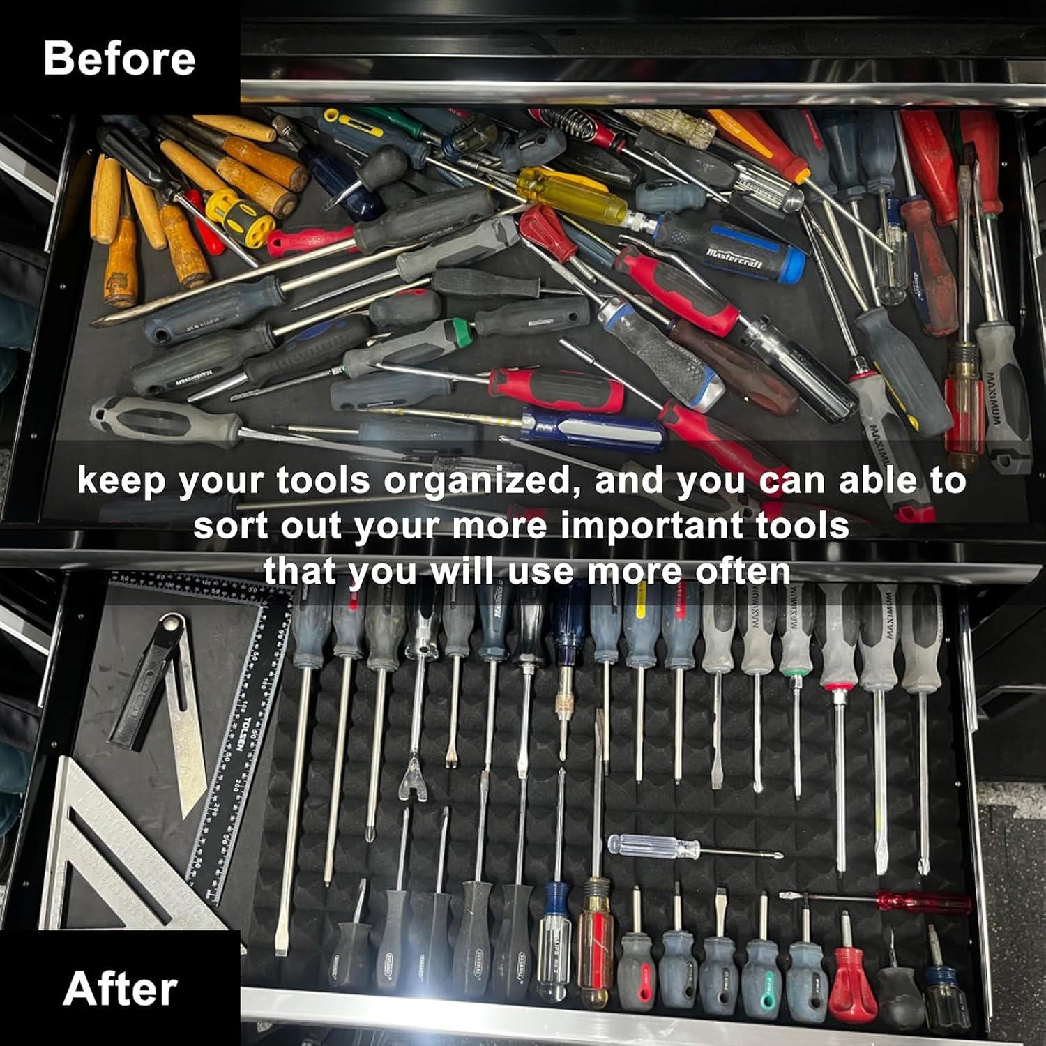 Forro de Caja de Herramientas CASOMAN 4 Piezas Antideslizante 60x40cm